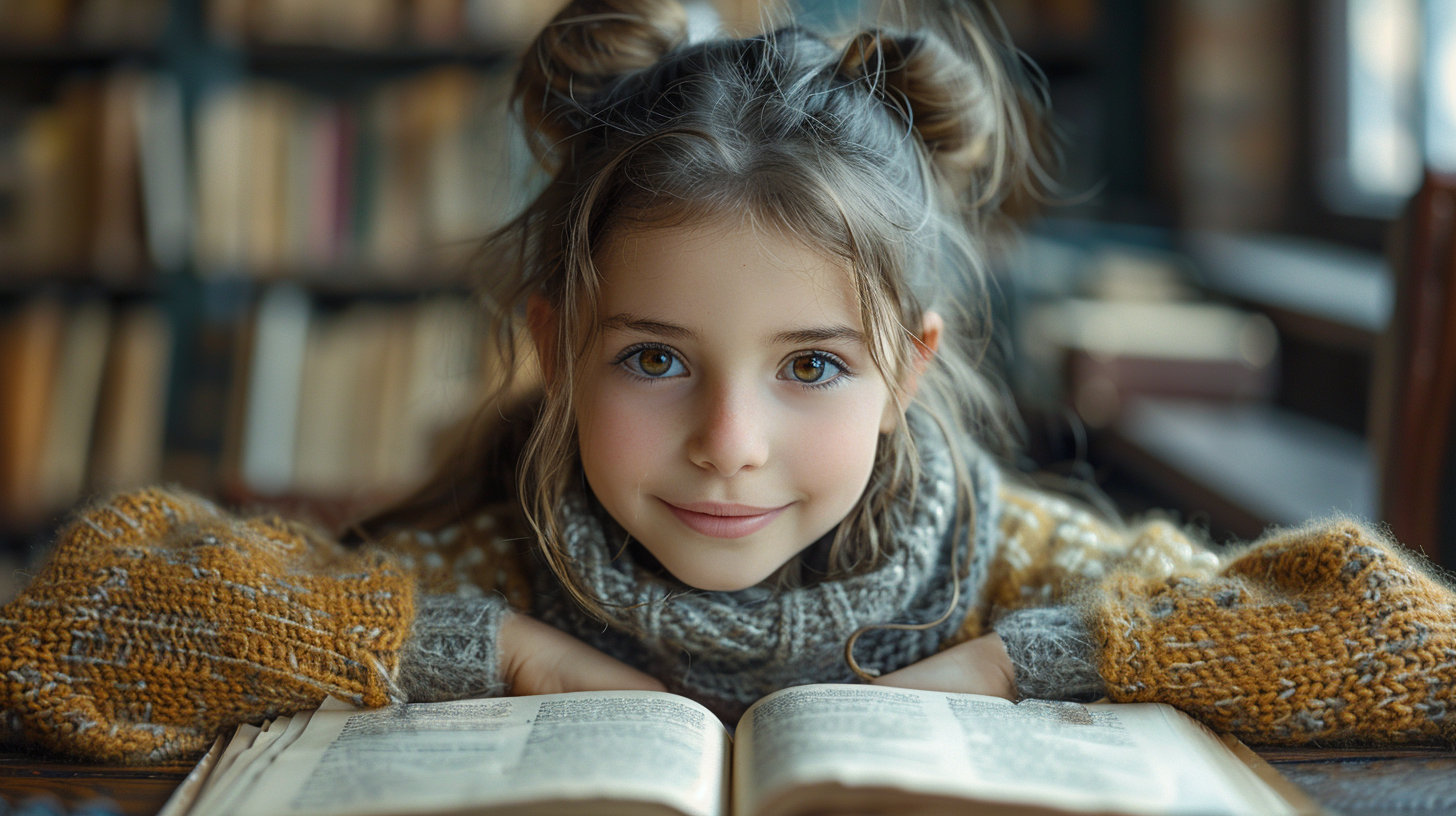 Children reading habits illustration showing digital age challenges