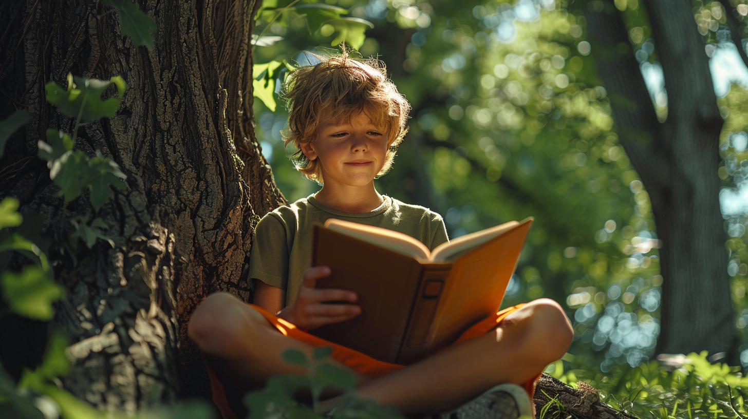 Family reading together promoting literacy development